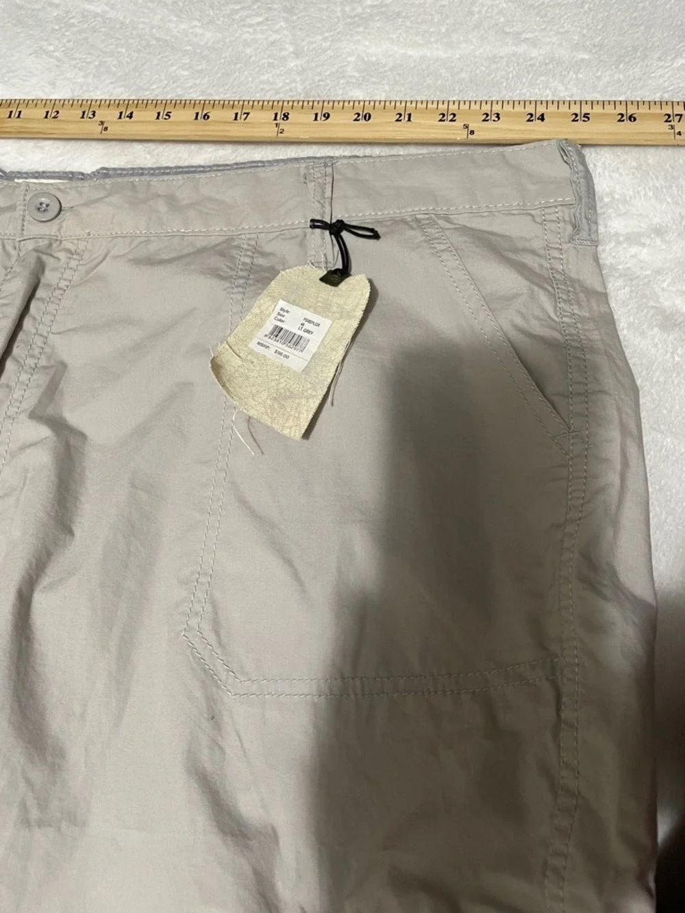 Free Planet Men’s Light Gray Cargo Shorts Sz 48